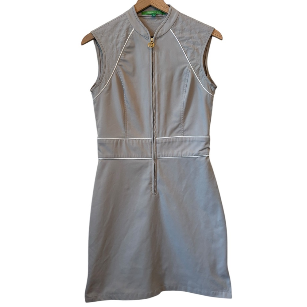 Elegant Gray Sleeveless Dress